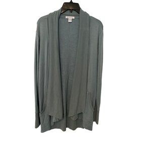 ATHLETA WOMEN'S SAGE GREEN OPEN FRONT DRAPE CARDIGAN SZ S